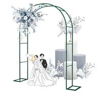 Arche de jardin en métal pour roses - Décoration de mariage et d'événement - 120 - 350 cm de largeur - Vert foncé - Idéal pour les plantes grimpantes - 120 x 220 cm