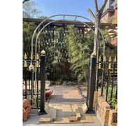 Arche de jardin en métal pour roses, en acier inoxydable, largeur réglable de 120 à 350 cm, facile à assembler, taille 300 x 240 cm, décoration extérieure durable pour mariage et événements