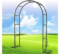 Arche de jardin en métal résistant aux intempéries - Cadre en acier pour plantes grimpantes - Pergola autoportante noire 1,2 m à 3,5 m de largeur 180 cm x 220 cm de hauteur