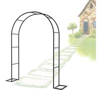 Arche de jardin en métal résistant aux intempéries Pergola autoportante pour plantes grimpantes (140 x 230 cm) - Parfaite pour la décoration extérieure et l'aménagement paysager de jardin