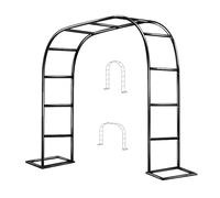 Arche de jardin en métal robuste avec bases 300 x 220 cm de large, pergola, treillis pour plantes grimpantes, tonnelle de mariage et décoration de cérémonie, montage libre