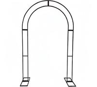 Arche de jardin en métal robuste - Cadre de mariage pour plantes grimpantes - Support décoratif pour décoration de fête de mariage - 2 x 2,4 m (noir)