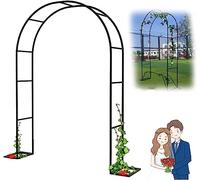 Arche de jardin en métal robuste de 1,8 m pour plantes grimpantes, arche décorative pour jardin, pelouse et portail de jardin, idéale pour les roses et les vignes