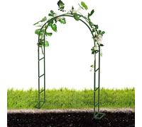 Arche de jardin en métal robuste de 2,0 m/2,2 m/2,3 m - Support d'escalade pour rosiers, treillis durable pour jardin, tonnelle extérieure en noir/blanc/bronze/vert foncé (L x l x H)