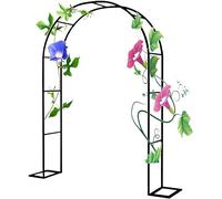 Arche de Jardin en métal Robuste de 2,4 m, Structure en Acier, Grande Taille, résistante aux intempéries, pour Plantes grimpantes, intérieur et extérieur, Support pour rosiers, Plantes grimpantes