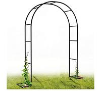 Arche de jardin en métal robuste galvanisé résistant aux intempéries Treillis rond pour plantes grimpantes Support noir pour vignes Tailles : 140 x 230 cm 180 x 220 cm 220 x 220 cm