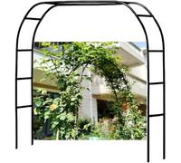Arche de jardin en métal robuste - Grande tonnelle résistante aux intempéries - Pour mariage, entrée de jardin et décoration - Noir - Taille M (l 1,5 m x H 2,3 m)