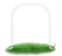 Arche de jardin en métal robuste pour plantes grimpantes, arche de mariage résistante aux intempéries, pour intérieur et extérieur, blanc, 2 m x 2,3 m x 25 cm