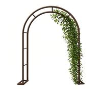 Arche de jardin en métal robuste pour plantes grimpantes et roses, arche décorative pour clématites (bronze 180x220cm), parfaite pour les espaces extérieurs et le support des plantes