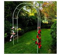 Arche de jardin en métal robuste pour plantes grimpantes, tonnelle de rose galvanisée, treillis robuste pour décoration de jardin, support extérieur large x 2,2 m de haut.