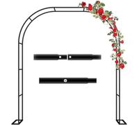 Arche de jardin en métal rose - Pergola de mariage - Arche stable - Largeur : 300 cm - Hauteur : 230 cm - Arceau décoratif blanc pour mariages et événements en plein air