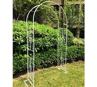 Arche de jardin en métal, support d'arche de mariage avec bases, arche de pergola extérieure, assemblage facile, décoration élégante noir/blanc pour fêtes et événements