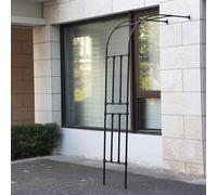 Arche de jardin en métal - Support robuste pour plantes grimpantes, roses, légumes - Pergola décorative et treillis pour portail de jardin - Grande demi-arche (l 60 x H 240 cm)