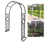 Arche de Jardin en métal - Tonnelle à Cadre en Acier pour Fleurs et vignes, Arche de Jardin Noire 3,5 x 2,2 m - Décoration extérieure Durable pour Mariages, allées et paysages