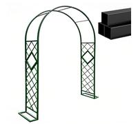Arche de jardin en métal - Treillis robuste pour plantes, décoration de mariage, tonnelle de jardin résistante aux intempéries, vert, 160 cm de large x 230 cm de haut, support pour balcon et extérieur