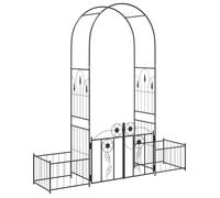 Arche de jardin en métal - vidaXL - Noir - 203x50x218 cm - Structure solide - Finition peinte - Style contemporain