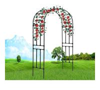 Arche de jardin extérieure en métal : 120/180/240/320 cm, 240 cm de hauteur, pergola robuste pour plantes grimpantes et roses, tonnelle décorative en treillis pour affichage floral, portail de jardin