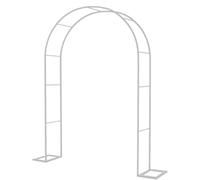 Arche de jardin extérieure en métal pour plantes grimpantes, treillis résistant aux intempéries pour roses, support de jardin décoratif, 140 x 230 cm, tonnelle de jardin blanche.