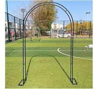 Arche de Jardin Extérieure Solide en Métal Treillis Noir Résistant aux Intempéries pour Plantes Grimpantes Roses Anti-Courbure pour Jardin Patio Décoration Mariage,350×220×40cm