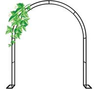 Arche de jardin extra large de 350 cm pour rosiers et plantes grimpantes, support robuste et durable, construction en métal noir, grande arche de décoration extérieure pour jardins