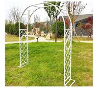 Arche de jardin extra large en métal galvanisé noir, vert, blanc, treillis de support de plantes (l x H) 300 cm x 230 cm, parfait pour plantes grimpantes, décoration extérieure