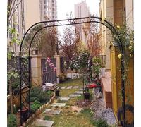 Arche de Jardin Fer forgé 140cm 180cm 220cm 260cm 370cm Arceau métal pour Rosiers Grimpantes Arche de Mariage Exterieur Noir Blanc (Color : Noir, Size : 370cm x 250cm)