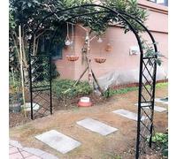 Arche de Jardin Fer forgé 140cm 180cm 220cm 260cm 370cm Arceau métal pour Rosiers Grimpantes Arche de Mariage Exterieur Noir Blanc (Color : Noir, Size : 310cm x 250cm)