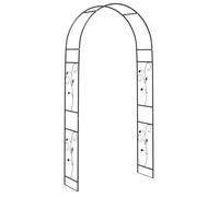 Arche de jardin florale - vidaXL - Noir - 115 x 37 x 231 cm - Moderne - Durable - Utilisation en extérieur