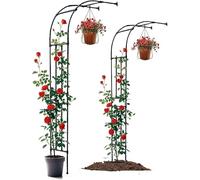 Arche de Jardin for escalader des pergolas extérieures for Roses, Demi-paroi latérale en métal Robuste 60x240cm 200x240cm 270x240cm Support végétal antirouille(W:60cm*H:240cm)