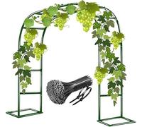 Arche de Jardin for Grimper, Support pergola en métal for Roses, Fleurs, Plantes, décoration Vigne, allées, idéal for Les Mariages, décorations, 200/220/230 cm(Green,180W x220H cm)