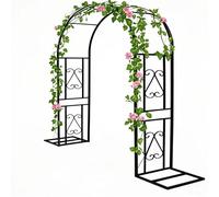 Arche de Jardin Grand Modèle pour Mariage,Largeur Réglable 140cm-340cm,Pergola Métal Robuste pour Rosiers,Plantes Grimpantes,Décoration Extérieure et Cérémonies,Anti-Rouille