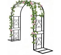 Arche De Jardin Grand Modèle pour Mariage,Largeur Réglable 140cm-340cm,Pergola Métal Robuste pour Rosiers,Plantes Grimpantes,Décoration Extérieure Et Cérémonies,Anti-Rouille(260x40x230cm)