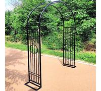 Arche de Jardin Grande Arceau de Jardin Support pour Plantes Grimpantes Arceau à Rosiers vignes pergola Fer forgé Large 140cm 180cm 220cm 340cm 300cm (Color : Noir, Size : 180cm x 230cm)