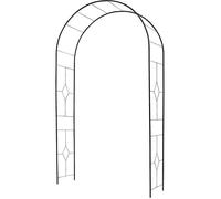 Louis MOULIN Arche de jardin Vitrail Tube rond 16 mm Noir 130x50x250 cm