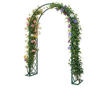 Arche de Jardin Métallique, Arche Rosier pour Plantes Grimpantes, 140x230cm 260x230cm Pergola Support Treillis Robuste pour Extérieur Décoration de Mariage Cérémonie Fête(Vert,W320 x H230cm)