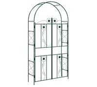 vidaXL Arche de jardin Uni Vert 115 x 37 x 226 cm – Fer robuste, structure rectangulaire