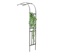 Arche de Jardin Murale en Treillis Demi-Face pour Plantes grimpantes en Plein air, pergola en Acier Robuste, décoration d'arche de Mariage, Hauteur 7,9 Pieds, Noir(240x240x40CM/7.9x7.9x1.3ft)