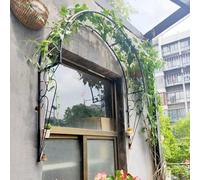 Arche de Jardin Murale Treillis de Jardin pour Plantes Grimpantes Arche de Jardin Extérieure Fer Art Rétro Design Rustique Arche à Roses pour Jardins Balcon Fenêtres Portes