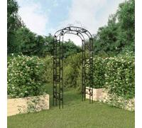 Arche de jardin Noir 116x45x240 cm Acier pergola de jardin vidaXL