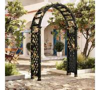 Arche de Jardin, pergola en Bois pour extérieur, Treillis pour Plantes grimpantes, Support pour décor d'arche, Gazebo de Noël pour Jardin, Cour, pelouse, Mariage(Black)