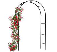 Arche de jardin - Pergola en métal antirouille - Structure extérieure robuste pour plantes grimpantes - 1,4 m de large x 2,4 m de haut ou 2,3 m de large x 2 m de haut