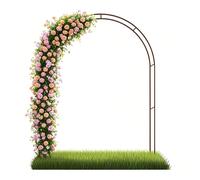 Arche de jardin - Pergola en métal antirouille - Structure extérieure robuste pour plantes grimpantes - 1,4 m de large x 2,4 m de haut ou 2,3 m de large x 2 m de haut