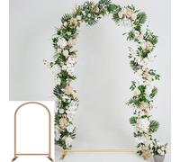 Arche de Jardin pergola, Support d'arche de Mariage en métal doré - Toile de Fond de 1,5 m Facile à Monter pour Mariages, Anniversaires, fêtes et décoration de Jardin - Cadre élégant pour de