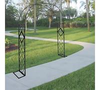 Arche de Jardin Pergola Treillis Extérieur pour Plantes grimpantes, Arche de Jardin en Métal pour Légumes et Fleurs Décoration de Cérémonie de Mariage Finition Bronze