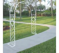 Arche de Jardin Pergola Treillis Extérieur pour Plantes grimpantes, Arche de Jardin en Métal pour Légumes et Fleurs Décoration de Cérémonie de Mariage Finition Bronze