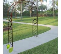 Arche de Jardin Pergola Treillis Extérieur pour Plantes grimpantes, Arche de Jardin en Métal pour Légumes et Fleurs Décoration de Cérémonie de Mariage Finition Bronze