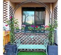 Arche de Jardin Plantes Grimpantes Arceau à Rosiers 180cm 160cm 240cm Largeur Support de Jardin Décoration Mariage Terrasse Balcon (Color : Noir, Size : 180cm x 220cm)