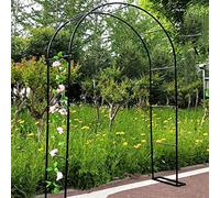 Arche de jardin pour décoration de mariage romantique, grande tonnelle en métal, support pour ballons et fleurs - Plusieurs tailles disponibles - Noir/Blanc - Tube en fer Φ19 mm - Montage facile