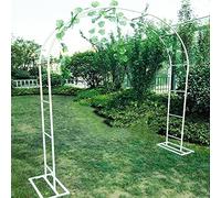 Arche de jardin pour mariage, support de plantes grimpantes en métal, pergola en bois pour extérieur, treillis de rose noir/blanc/vert, décoration de jardin durable, décoration de jardin élégante
