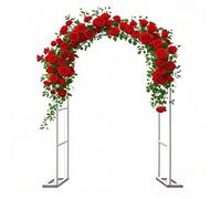 Arche de jardin pour plantes grimpantes, 140 x 220 cm, 180 x 240 cm, 120 x 240 cm - Décoration de mariage et de fête, tonnelle de jardin blanche pour vignes et fleurs, 350 x 220 cm (l x H)
